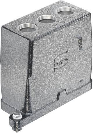 Harting Tüllengehäuse 19400160477 aus Aluminium in Schwarz und Grau - Bild 1