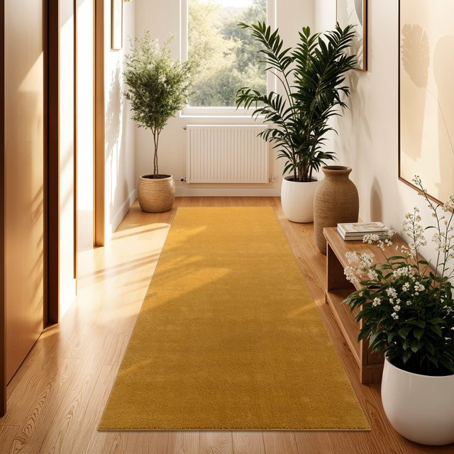 Teppich Calissa Gelb, pflegeleicht und rutschfest, B/T: 80 x 300 cm - Bild 1