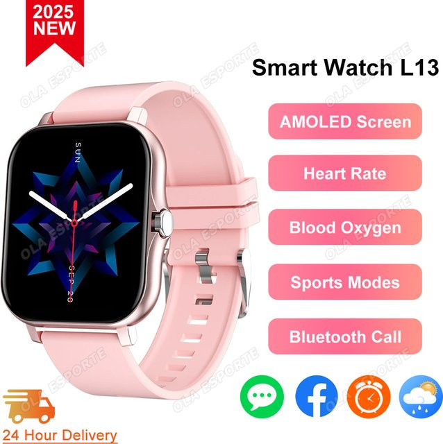 Ola Esporte Smartwatch, Schwarz, Unisex, Rechteckig - Bild 1