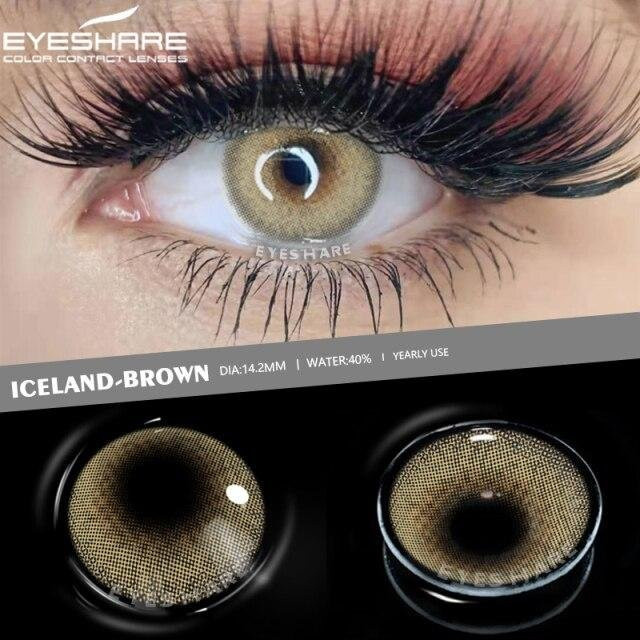Eyeshare Farbige Kontaktlinsen, beige, 2 Stück, Unisex, jährlich - Bild 1