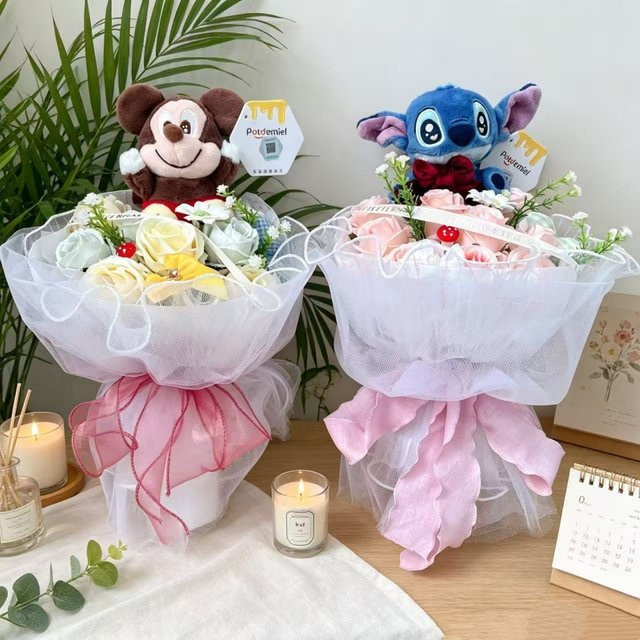 Potdemiel Stitch Mickey Mouse Winnie Plüschpuppen - Bild 1