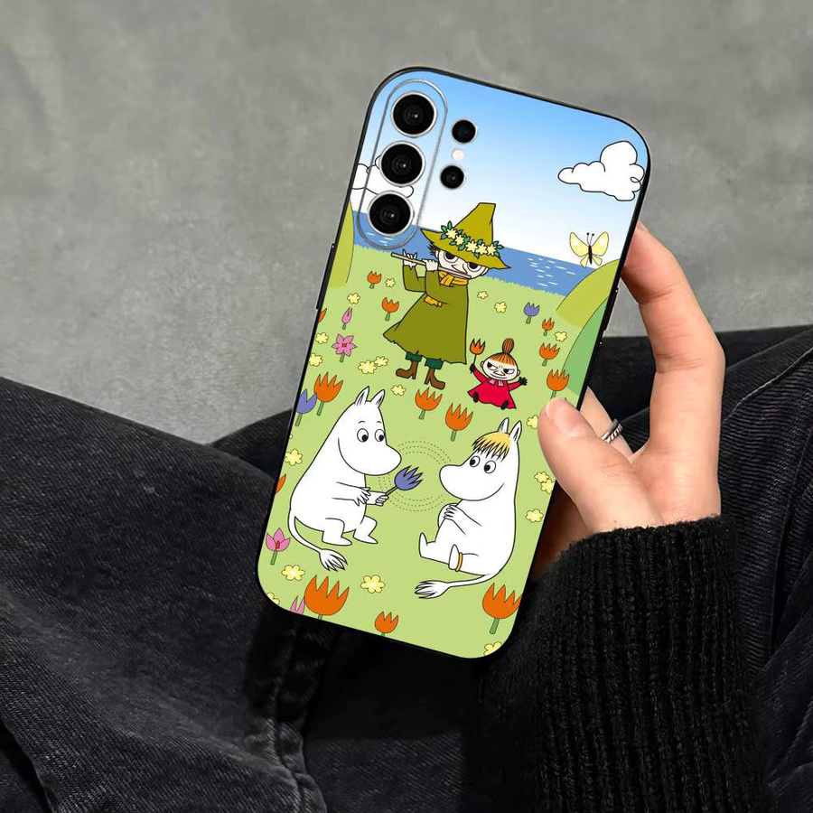 Moomins Handyhülle für Samsung Galaxy S25 S24 S23 S22 S21 S20 Ultra Plus FE Note 10 5G in Schwarz und Multicolour - Bild 2