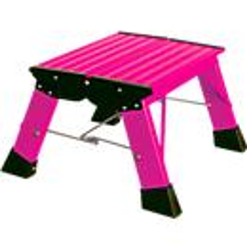 Krause Treppy PlusLine Aluminium Doppel-Klapptritt in Pink mit einer maximalen Arbeitshöhe von 2,20 m - Bild 3