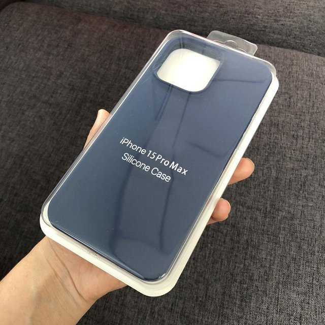 KH Silikon Schutzhülle aus weichem Liquid Gel für iPhone 15 14 13 12 11 Pro Max Plus XR XS in Blau - Bild 1