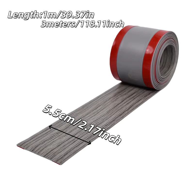 Selbstklebender Kabelprotektor aus PVC in Grau, 1/3 Meter flexibler Bodenkabelschutz und Drahtkanal - Bild 2