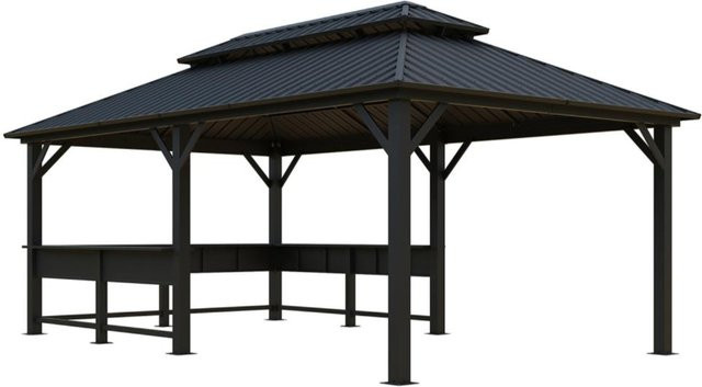 Sojag Pavillon Bondi 1220 Schwarz B/T/H: 598,7 x 363,8 x 307 cm - Bild 2