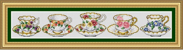 Homfun Kreuzstich-Set JW116 Weihnachtsdekoration in Mehrfarbig mit floralem Design - Bild 1