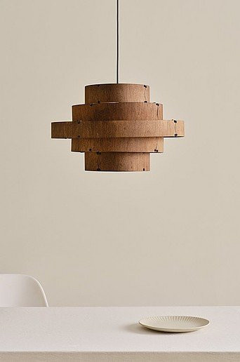 Jotex Deckenlampe BECAH in Braun aus Holz und Metall mit E27 Fassung - Bild 1