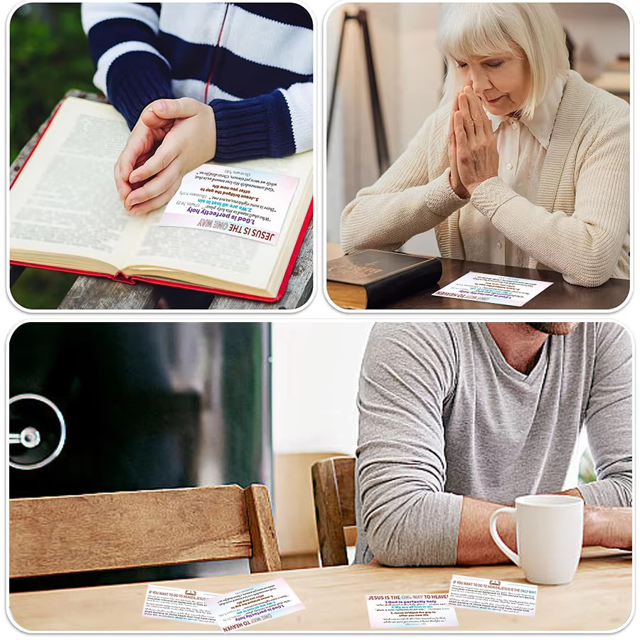 100 Stück Jesus ist die Gospel Tracts Gebetskarten aus Papier in Mehrfarbig - Bild 2