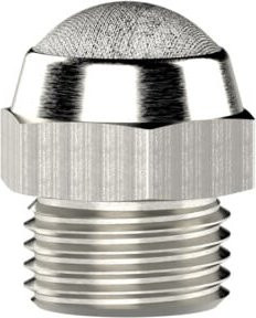 Riegler Schalldämpfer aus Edelstahl in Silber, flach, G 1/2, SW 24 - Bild 1