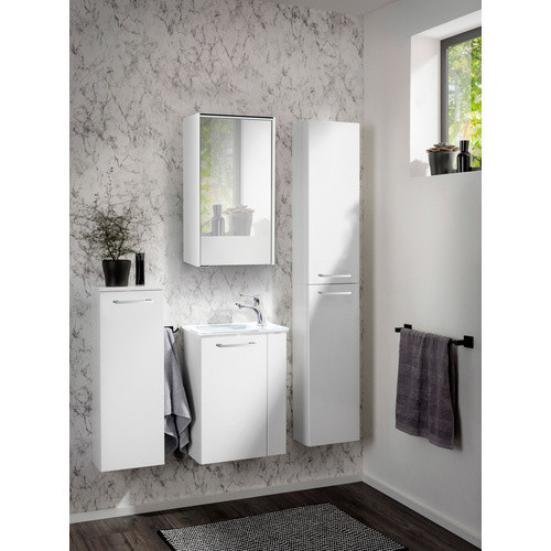 Fackelmann Bad-Hochschrank SBC Weiß mit 2 Türen und Soft-Close, B/T/H: 30 x 16,8 x 162 cm - Bild 2