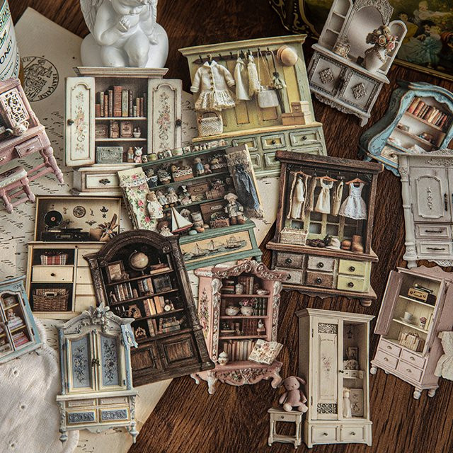 JIANQI Rokoko Scrapbooking Aufkleber Set, 15 Teile, Multicolour, DIY Junk Journal Collage Materialien - Bild 1