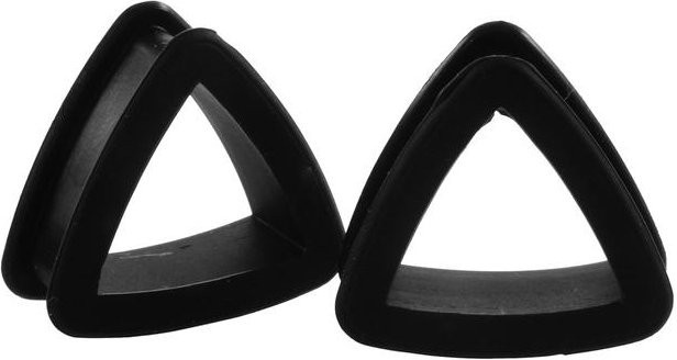 Ohrringe Dehner, Silikon, Schwarz, Unisex, 4mm-25mm - Bild 1