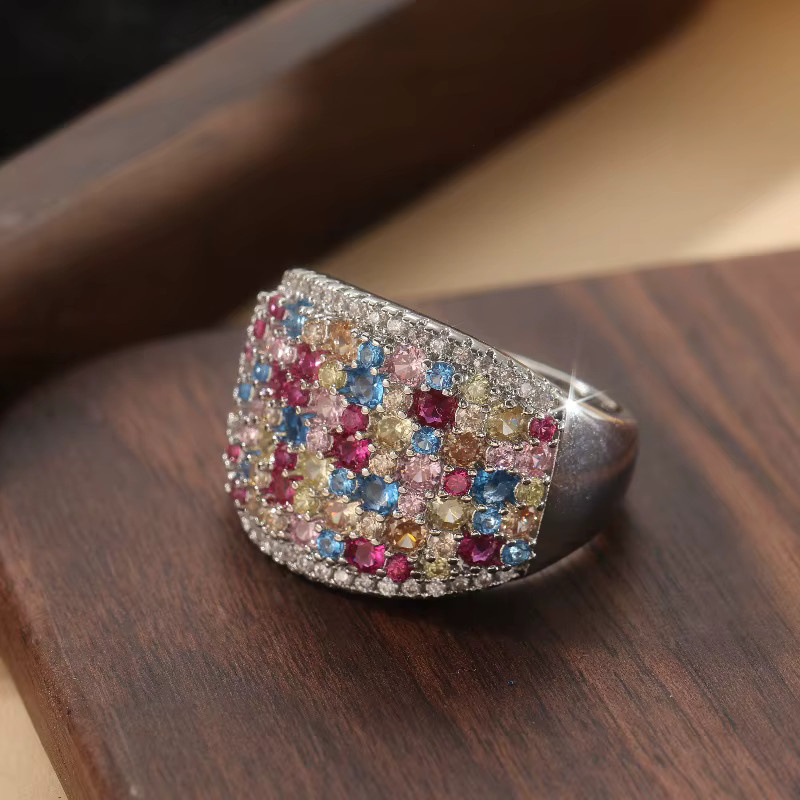 YoYo Ring, Silberbeschichtet, Mehrfarbiger Zirkonia, Damen - Bild 3