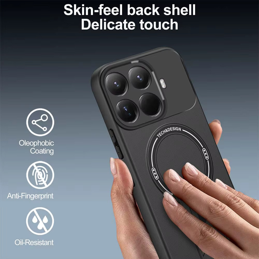 Magnetische Schutzhülle mit Ständer für Xiaomi Mi 15T, 14T Pro, 17 Pro Max und 17 Pro in Schwarz Matte Rüstung - Bild 3