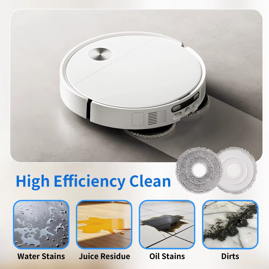 WINDNINJA Mop-Tuch-Set als Ersatzteil für Xiaomi Mijia 5 Pro, X10 Plus, S10 Plus, X20 Plus, M30 Pro und M30S - Bild 3