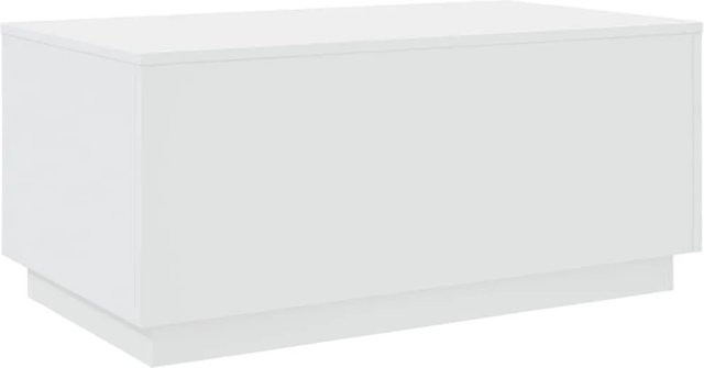 vidaXL Couchtisch mit LED-Leuchten in Weiß, modern und rechteckig, B/T/H: 90 x 50 x 40 cm - Bild 2