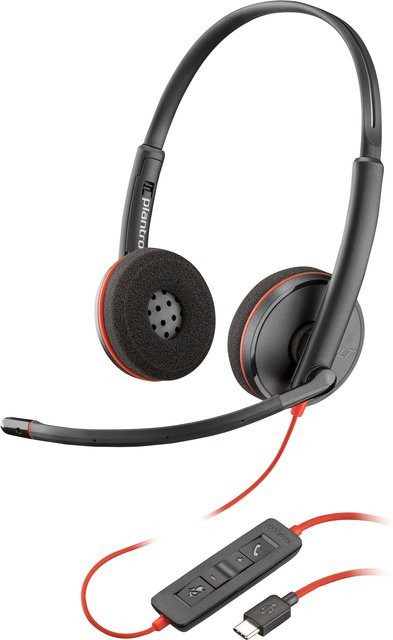 HP Blackwire C3220 Stereo On-Ear Headset mit USB-C Anschluss in Schwarz - Bild 1