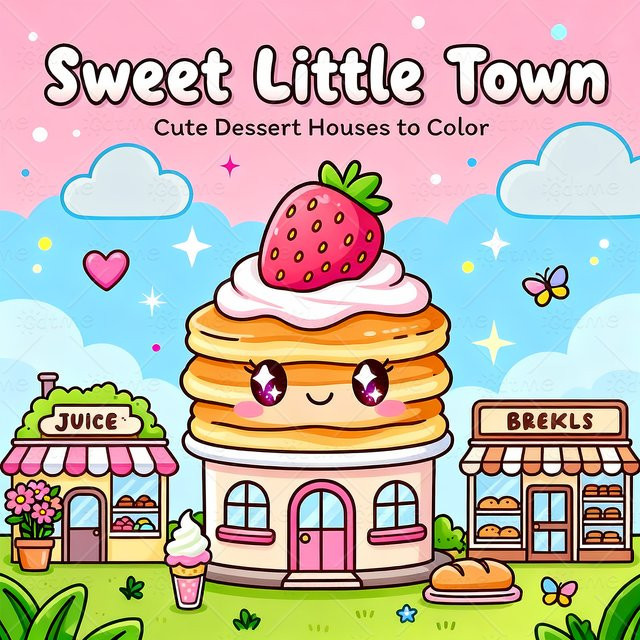 Sweet Little Town, Malbuch - Bild 1