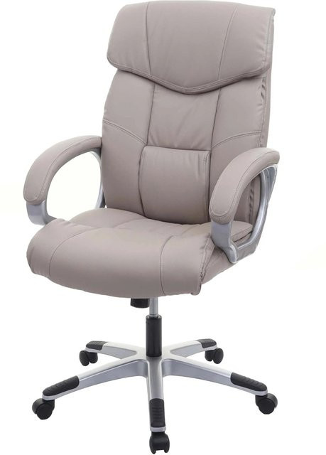 Proregal Chefsessel Bürostuhl aus Kunstleder in Taupe-Grau, H x B x T: 120 x 73 x 78 cm, Sitzhöhe: 48 cm - Bild 1