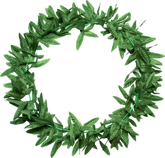 Atceawit Grüner Kranz aus simuliertem hawaiianischem Ahornblatt für Bühnenaufführungen und Dschungel-Kostüme - Bild 1