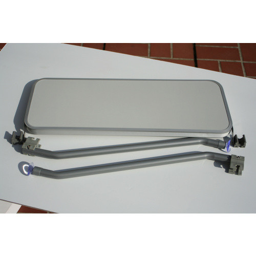 Floracord Klapptisch aus Aluminium in Hellgrau, B/T/H: 64 x 24,5 x 2 cm - Bild 4
