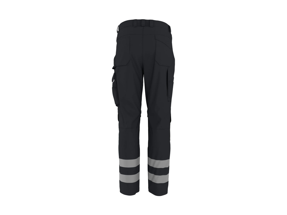 PARKSIDE PERFORMANCE Herren Arbeitsbundhose aus Softshell in Schwarz mit reflektierenden Elementen und gelben Akzenten, Größe 46 - Bild 2
