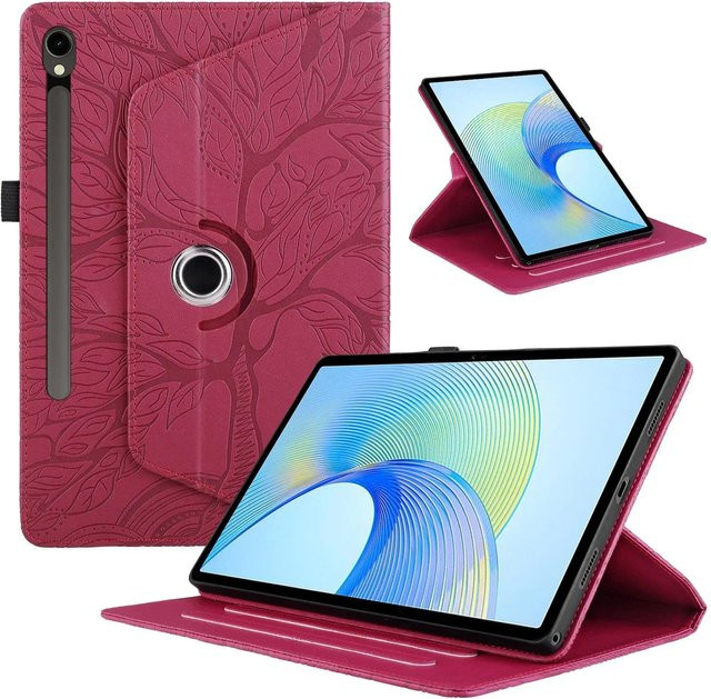 Drehbare Tablet-Hülle für Samsung Galaxy Tab S10 Plus, S10, S9 FE, S9, S8, S7, S11, Tab A9 Plus, Tab A8 in Rot - Bild 1