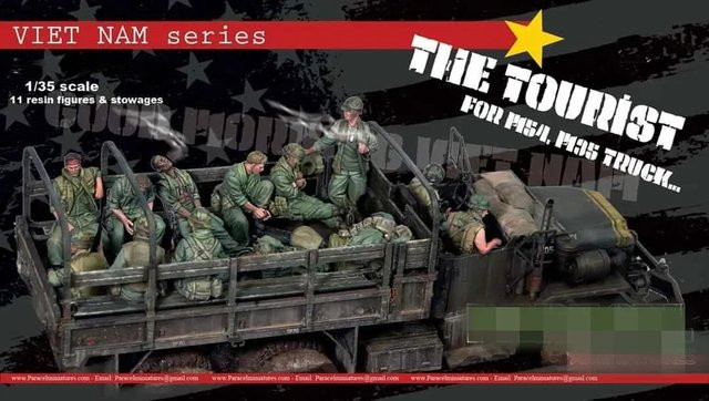 BAANFU Vietnamkrieg US-Touristen, Modell, 11-teiliges Set, 1/35, unmontiert, unbemalt - Bild 1