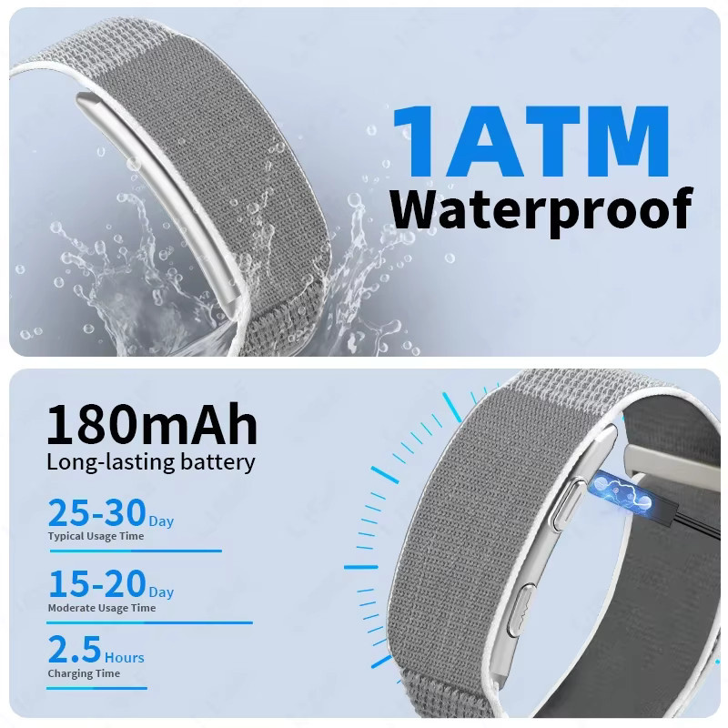LIGE Smart Armband mit EKG, Herzfrequenz- und Blutdruck-Monitor, wasserdichtes Fitness Smart Band in Gold für Android und iOS - Bild 2