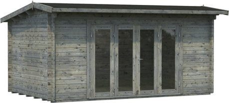 Palmako Ines Blockbohlenhaus aus Fichtenholz in Grau mit Satteldach B/H/T: 480 x 249 x 300 cm - Bild 3