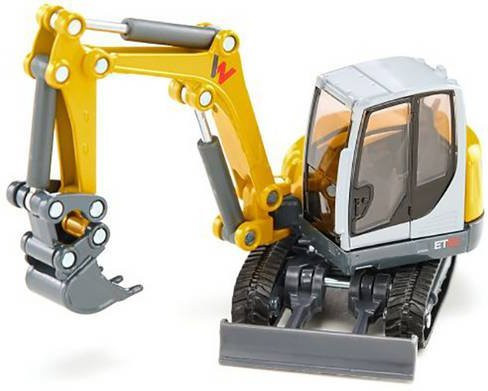 SIKU Wacker Neuson Baustelle Kettenbagger Modellfahrzeug 1:50 gelb/grau - Bild 1