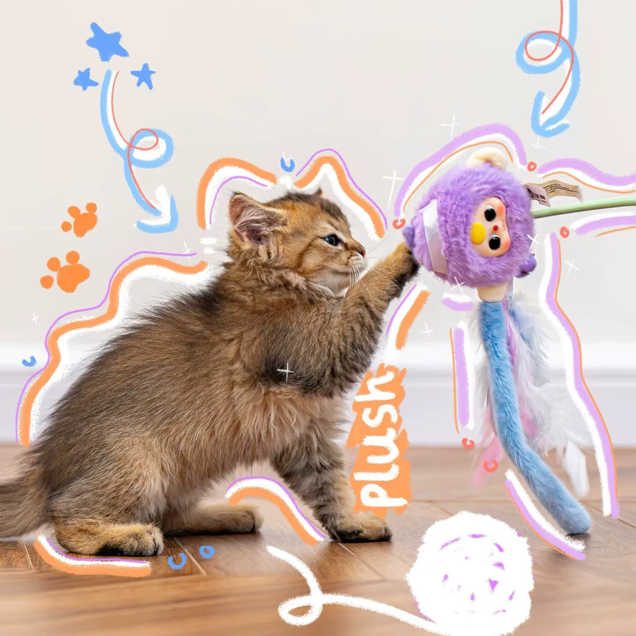TOPTOY Drei Katzen necken Stick Blind Box, interaktive Glocke Spielzeug, Plüsch / Textil, Bunt / Mehrfarbig - Bild 4