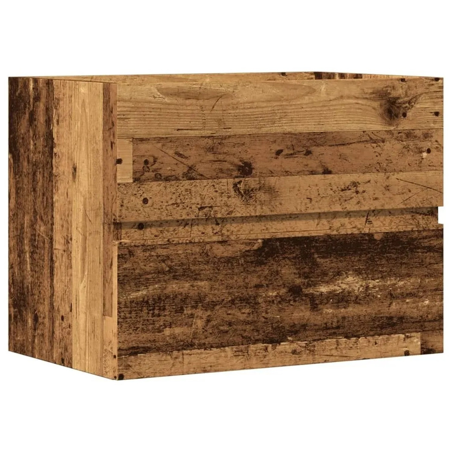 vidaXL Badschrank in Altholz-Optik, Wandmontage, Braun, B/T/H: 60 x 38,5 x 45 cm - Bild 2