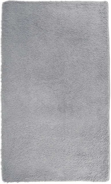 vidaXL Teppich NAVARRA Shaggy Hochflor in Hellgrau, B/T: 80 x 150 cm, Polyester - Bild 1