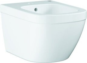 Grohe Wandbidet Euro Keramik in Alpinweiß, wandmontiert mit 1 Hahnloch und Überlauf - Bild 1