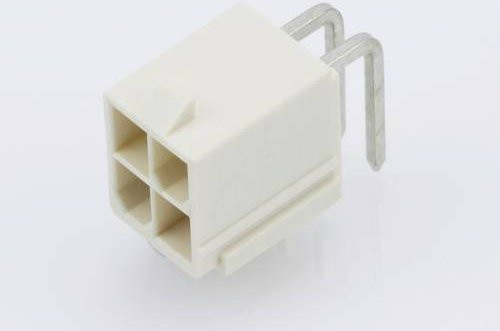 Molex Einbau-Buchsenleiste Standard in Weiß mit 4 Polzahl und 4.2mm Rastermaß - Bild 1