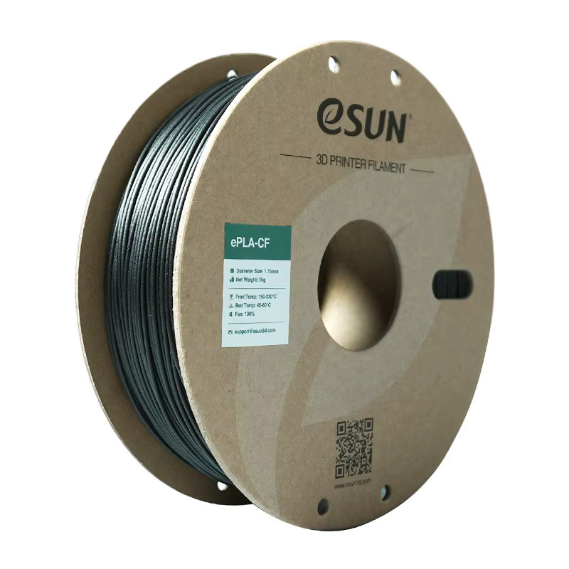 eSUN Carbon Fiber PLA 3D-Drucker-Filament mit mattierter Textur, 1,75 mm, 1 kg pro Rolle, Schwarz und Lila - Bild 1
