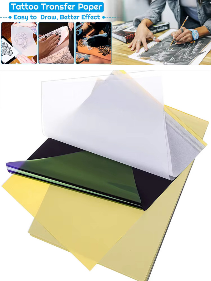 JUN.M Tattoo-Transferpapier 4-lagiges Schablonenpapier für Profis, 100 Blatt, A4-Format - Bild 7