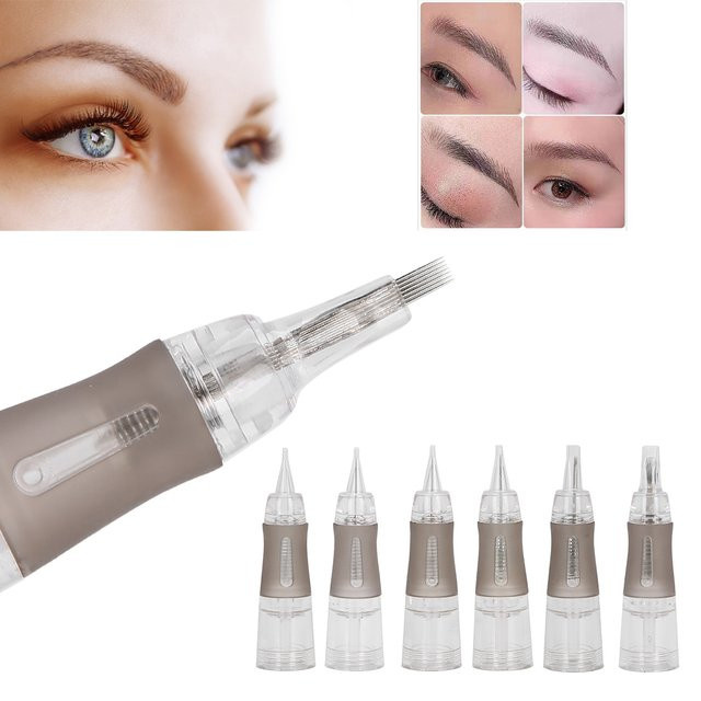 Cooyollo Microblading Tattoo Nadeln, 10 Stück, Semi-Permanent Makeup - Bild 1