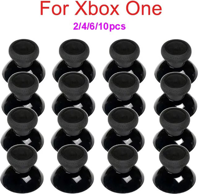 Yu Xi Ersatz Analog Thumbstick Grips Caps für Xbox One in Schwarz, Silikon Set - Bild 1