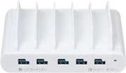 Compulocks Ladestation für Tablets mit 5 USB- und USB-C-Ports in Weiß - Bild 1