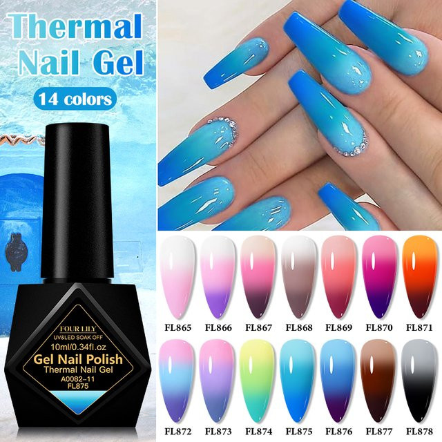 Four Lily Thermo-Gel-Nagellack, 10 ml, Glänzend - Bild 1
