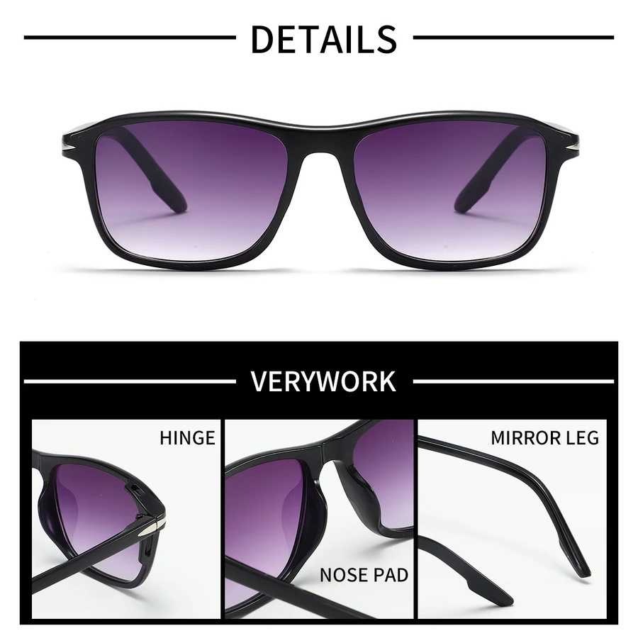 AINII Sonnenbrille, Vollrand, Schwarz, Kunststoff - Bild 3