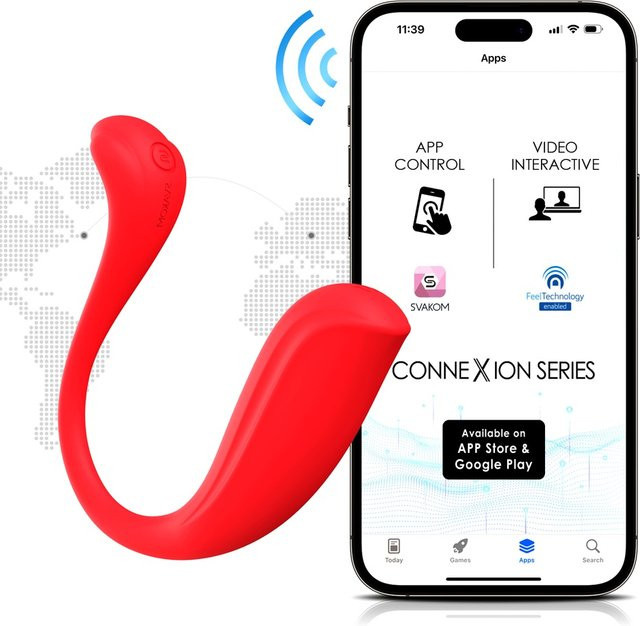 SVAKOM Vibro-Ei Phoenix Neo 2 mit Klitoris-Stimulator in Rot - Bild 1