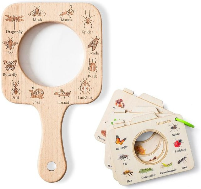 Binchi Outdoor Product Holz Montessori Spielzeug Lupe, Lernspielzeug, ab 0 Jahre - Bild 1