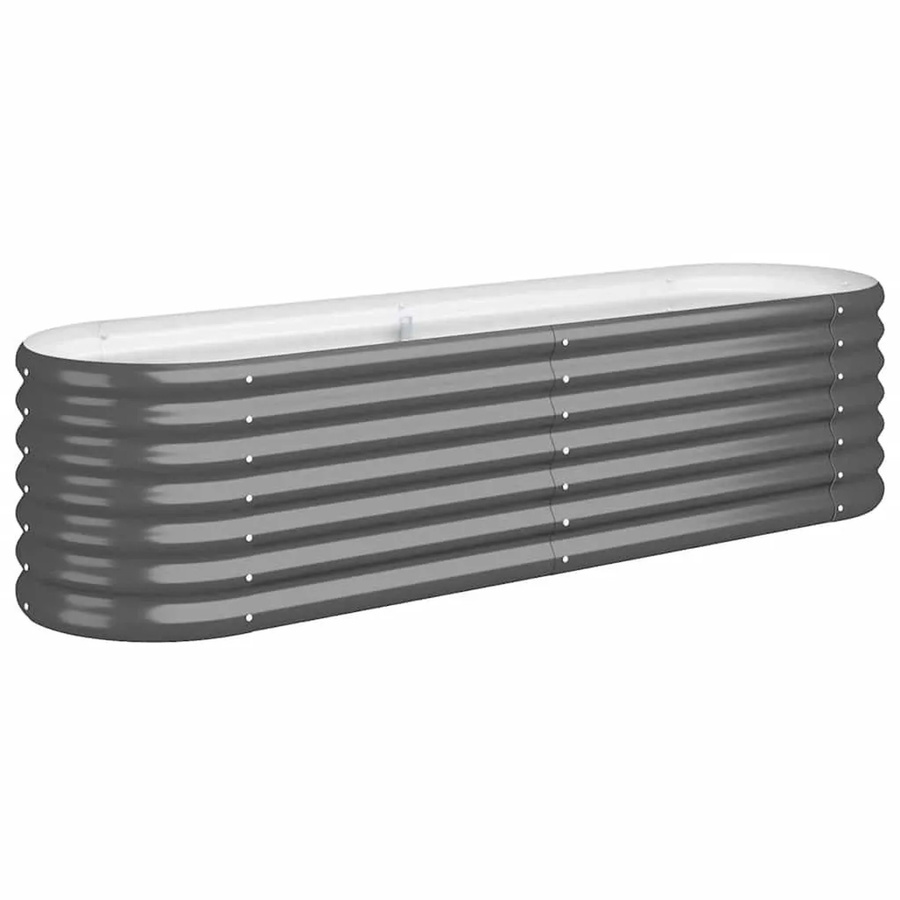 vidaXL Hochbeet aus verzinktem Stahl in Anthrazit, B/T/H: 152 x 40 x 36 cm - Bild 2