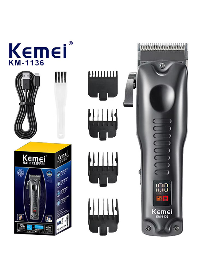 Kemei KM-1136 Elektrische Haarschneidemaschine mit Digitalanzeige - Bild 6