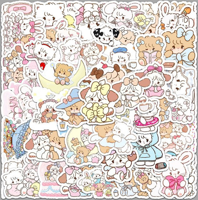 MIKKO Katzen-Aufkleber-Set, 56-teiliges Set, multicolor, paper - Bild 1