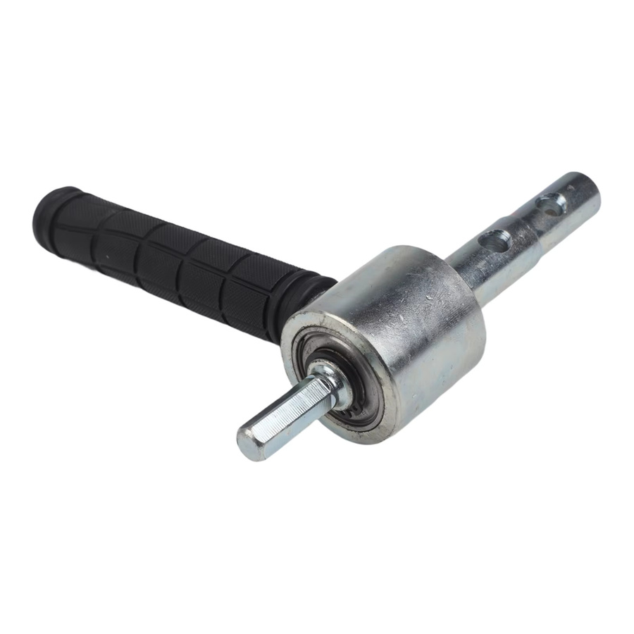 Vibratite Sechskantadapter mit rutschfestem Griff für elektrische Eisbohrer und Bohrer, Silber, Metall - Bild 2